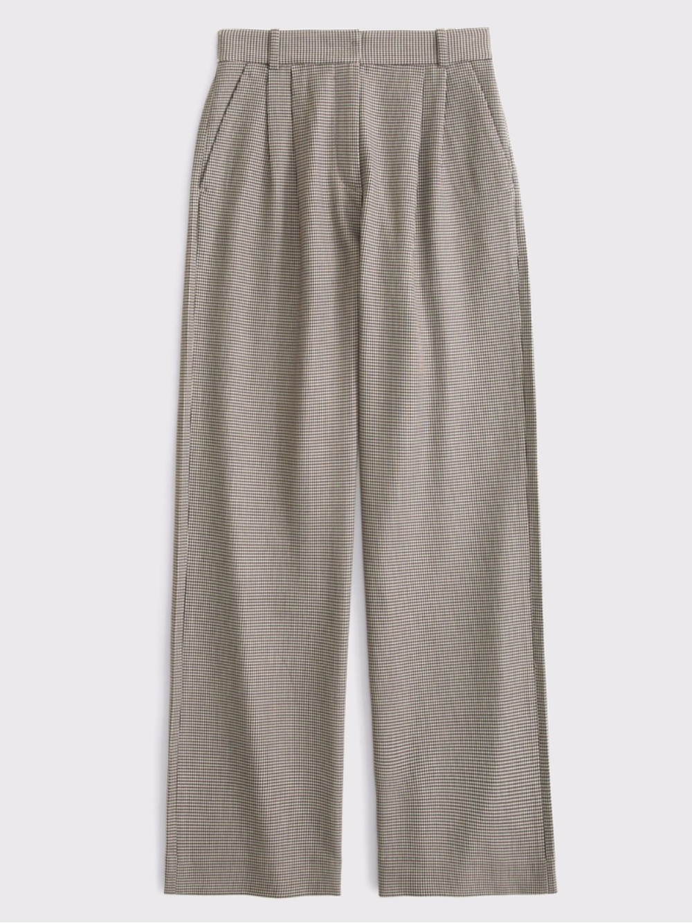 Abercrombie A&F Sloane Tailored Pants 27 Long Houndstooth Wide Leg Pleated